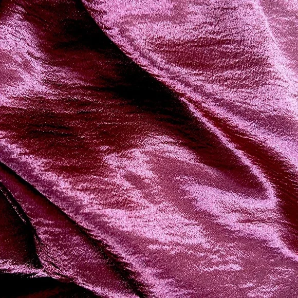 Banana Republic • Cranberry Red Satin Bias Cut Midi Slip Skirt Size XS